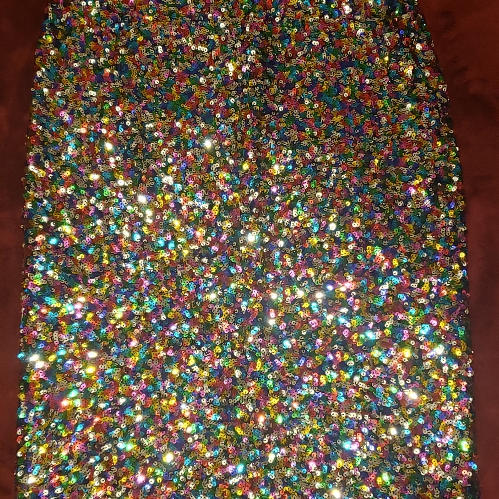 Sequin pencil skirt